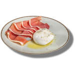 burrata e proscuitto